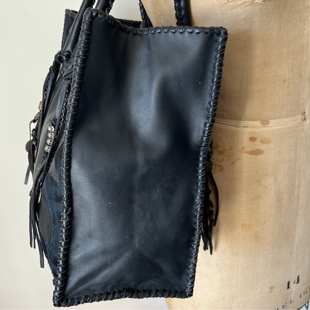 Vintage Simone Camille Genuine Calf Hair & Leather Handbag - Picture 4 of 14